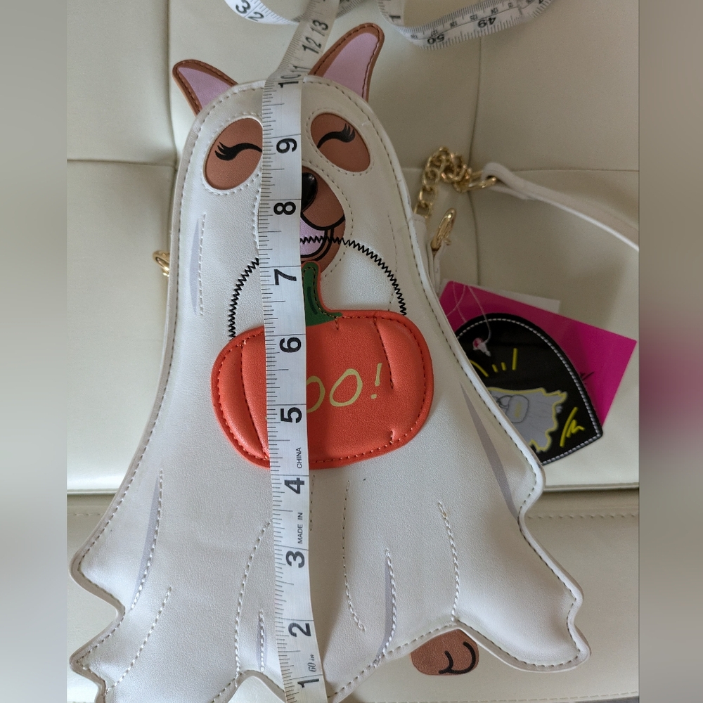 NWT Betsey Johnson Dog Kitch "Trick Or Treat Ghost "Glow in the dark Bag - Picture 14 of 16